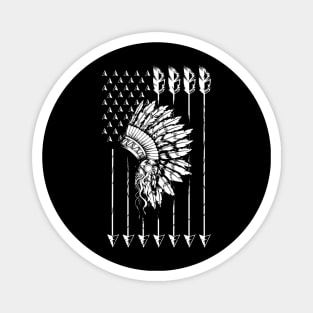 Cool Native American Arrow And Teepee Flag Art Funny Gift Magnet